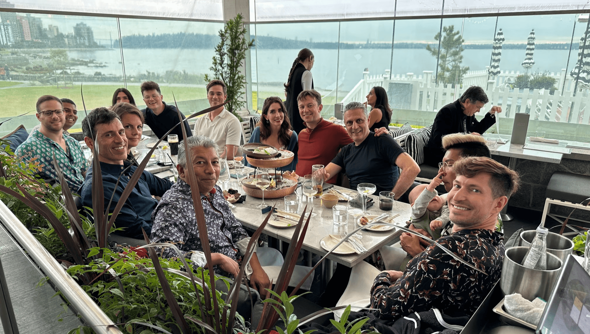 image of Catio employees at dinner